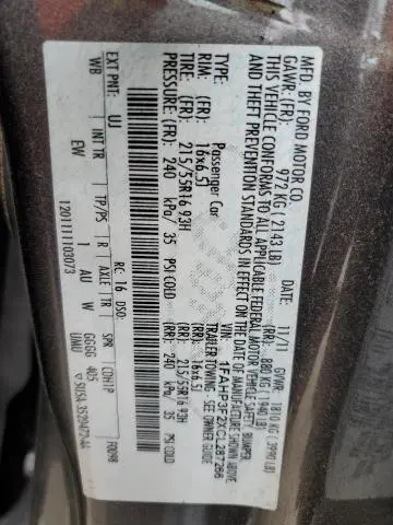 2012 FORD FOCUS SE  