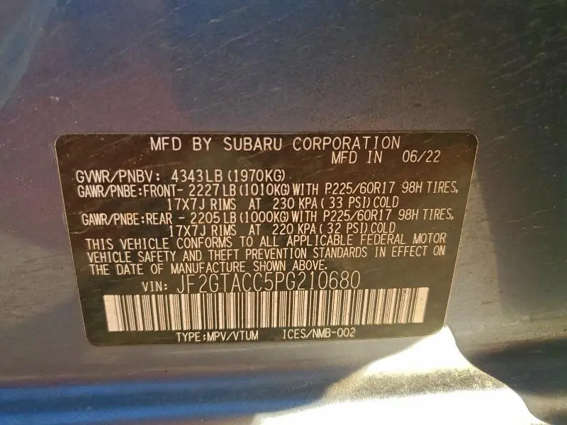 2023 SUBARU CROSSTREK PREMIUM  