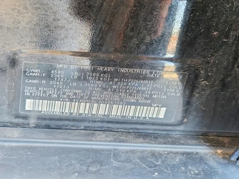 2013 SUBARU OUTBACK 2.5I PREMIUM  