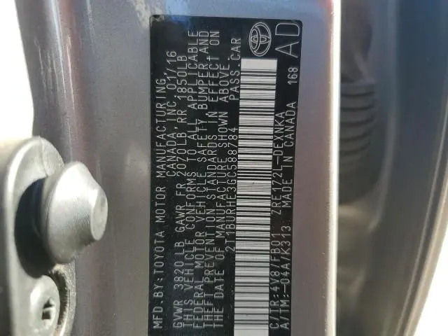 2016 TOYOTA COROLLA L  
