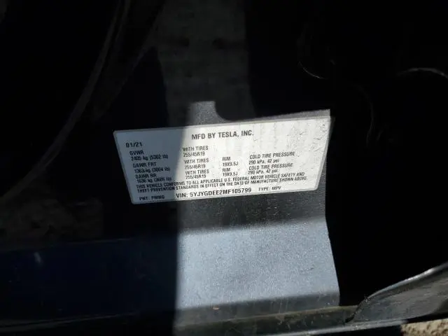 2021 TESLA MODEL Y 