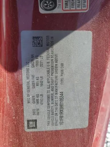 2017 CHEVROLET CAMARO LT  