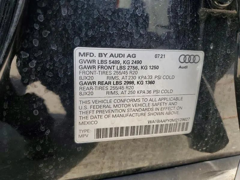 2021 AUDI Q5 PREMIUM PLUS  