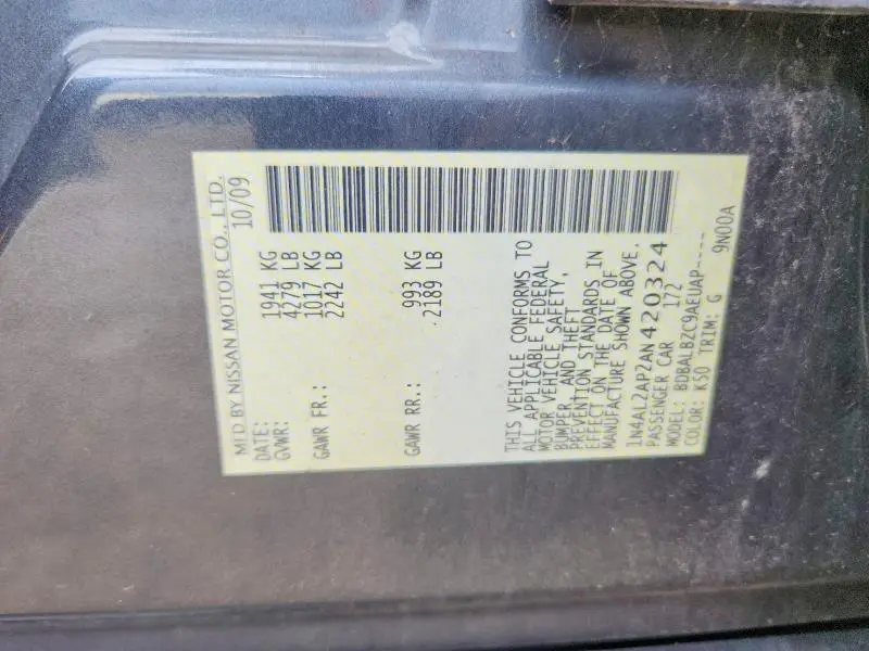 2010 NISSAN ALTIMA 2.5  