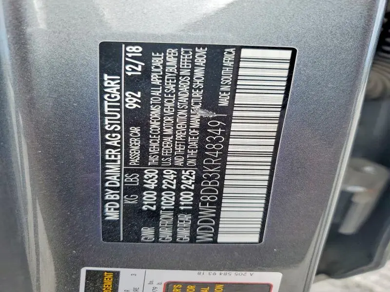 2019 MERCEDES-BENZ C 300  