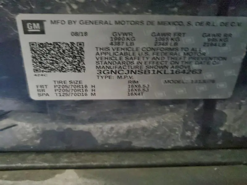 2019 CHEVROLET TRAX LS  