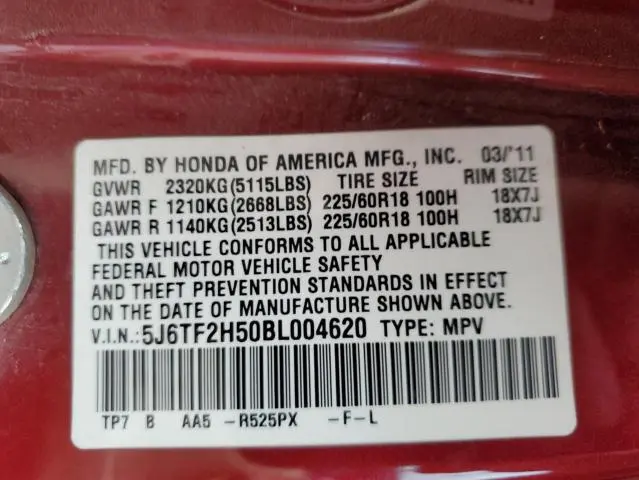 2011 HONDA ACCORD CROSSTOUR EXL  