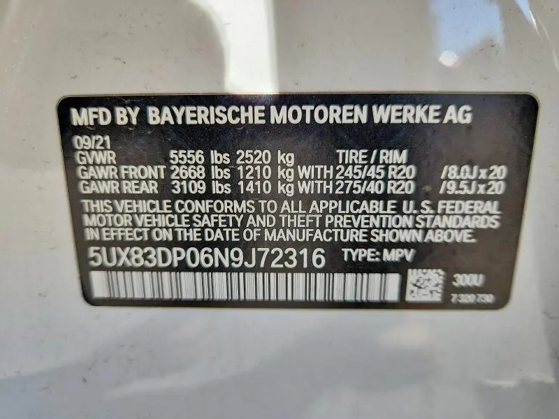 2022 BMW X3 M40I  