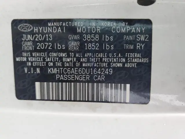 2013 HYUNDAI VELOSTER TURBO
