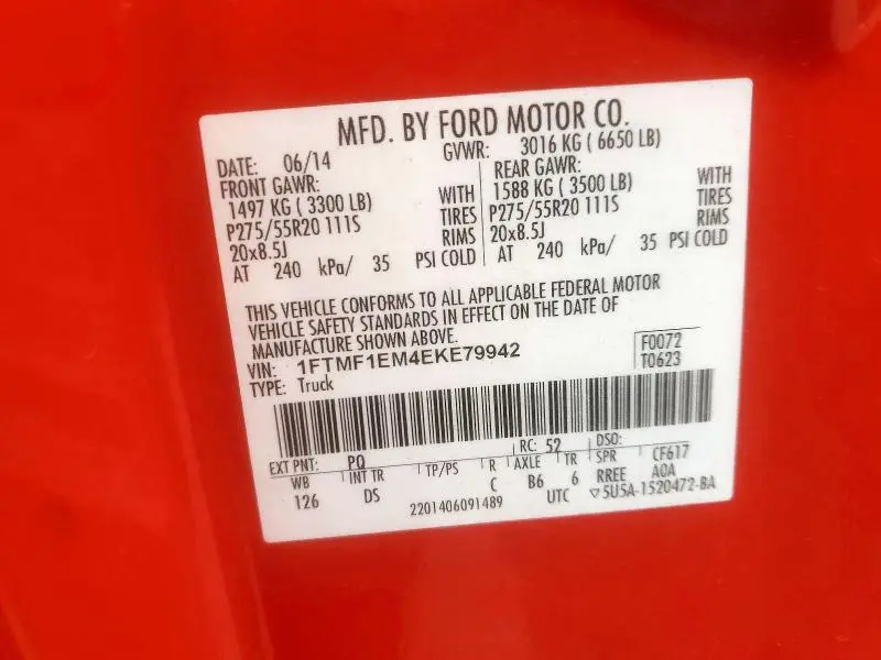 2014 FORD F150   