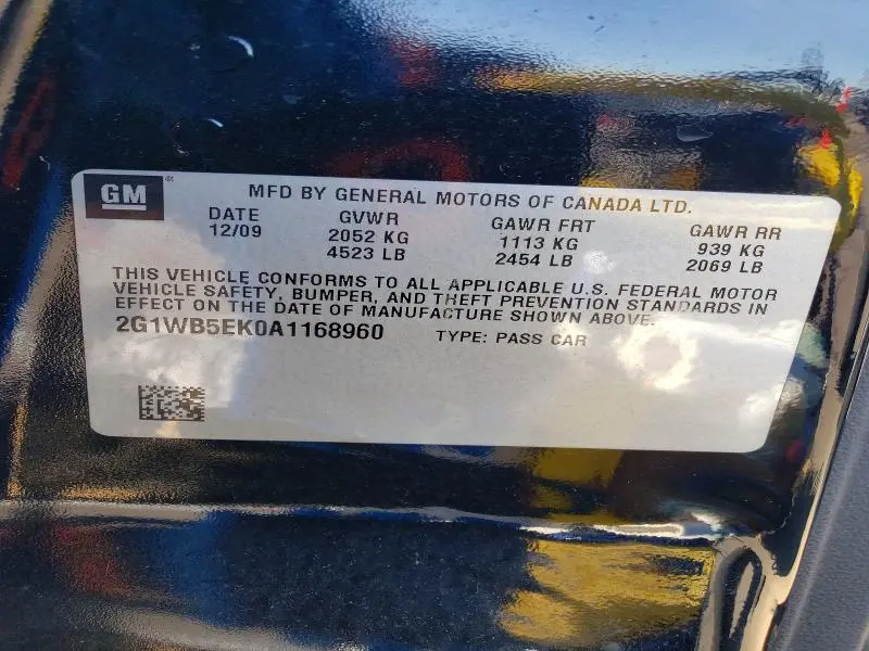 2010 CHEVROLET IMPALA LT  