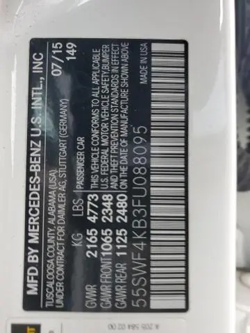 2015 MERCEDES-BENZ C 300 4MATIC  