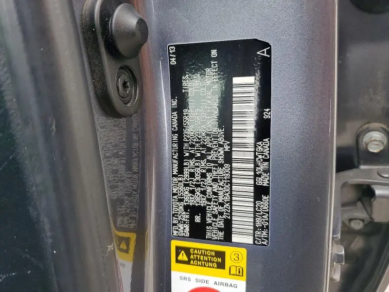 2013 LEXUS RX 350 BASE  