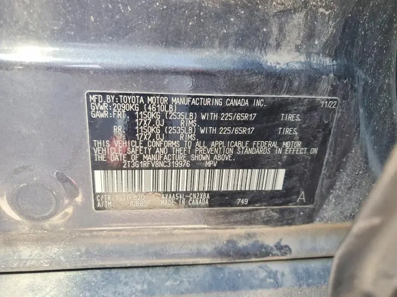 2022 TOYOTA RAV4 LE  