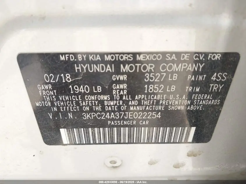 2018 HYUNDAI ACCENT SEL