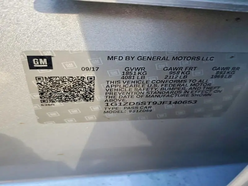 2018 CHEVROLET MALIBU LT  