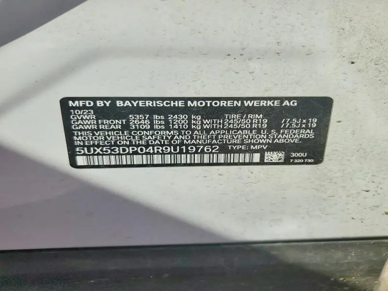 2024 BMW X3 XDRIVE30I  