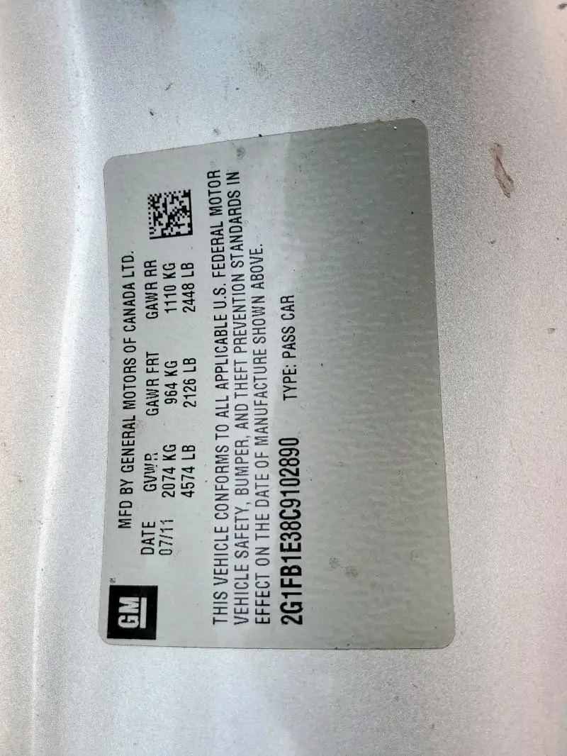 2012 CHEVROLET CAMARO LT  