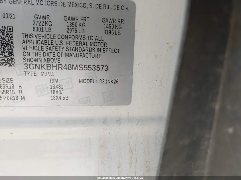 2021 CHEVROLET BLAZER AWD 2LT