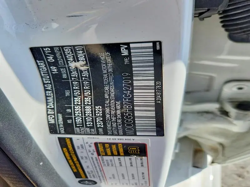 2015 MERCEDES-BENZ GLK 350  