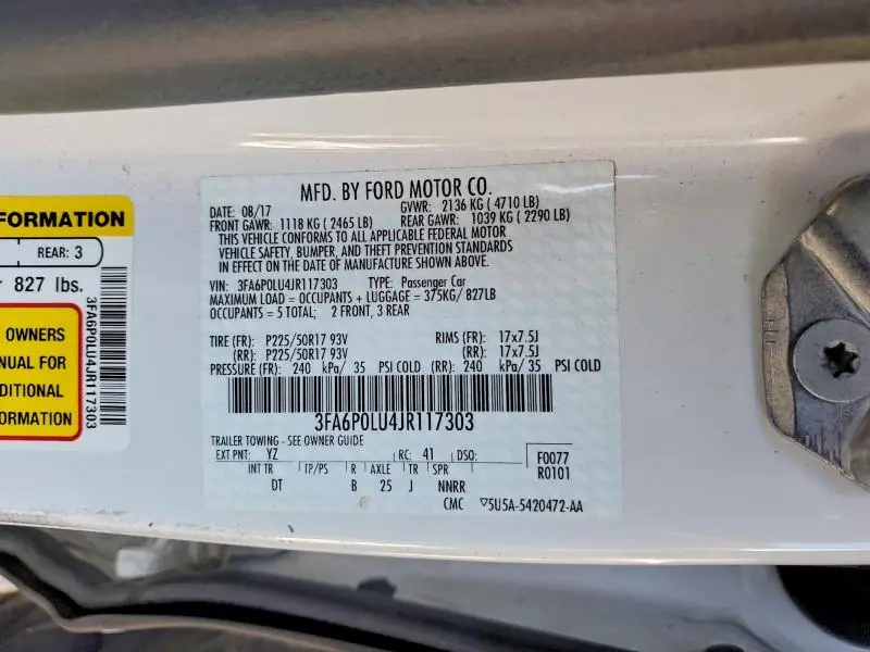 2018 FORD FUSION SE HYBRID  