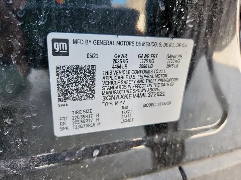 2021 CHEVROLET EQUINOX LT  