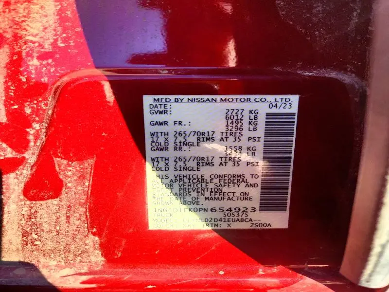 2023 NISSAN FRONTIER PRO-4X  