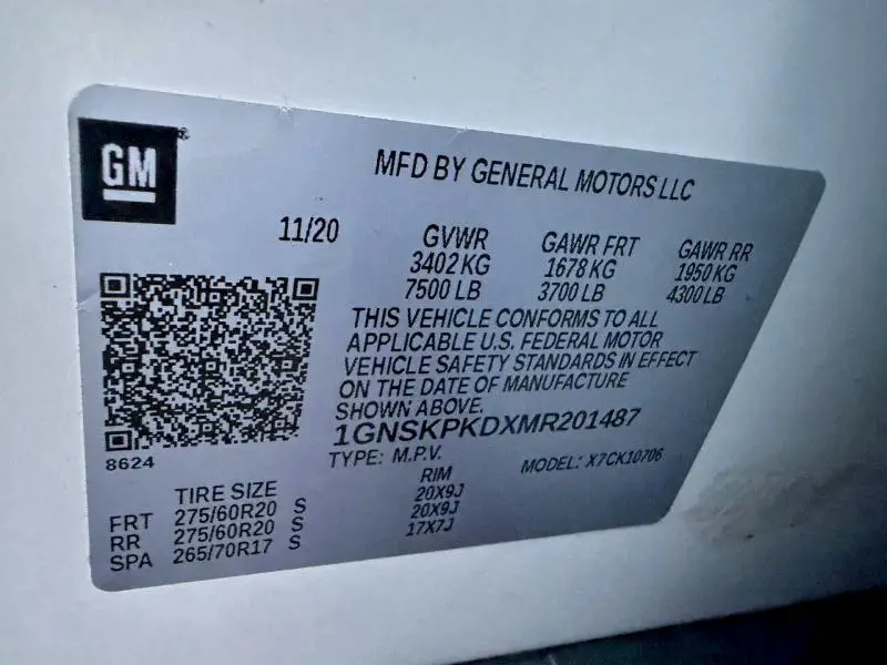 2021 CHEVROLET TAHOE K1500 Z71  