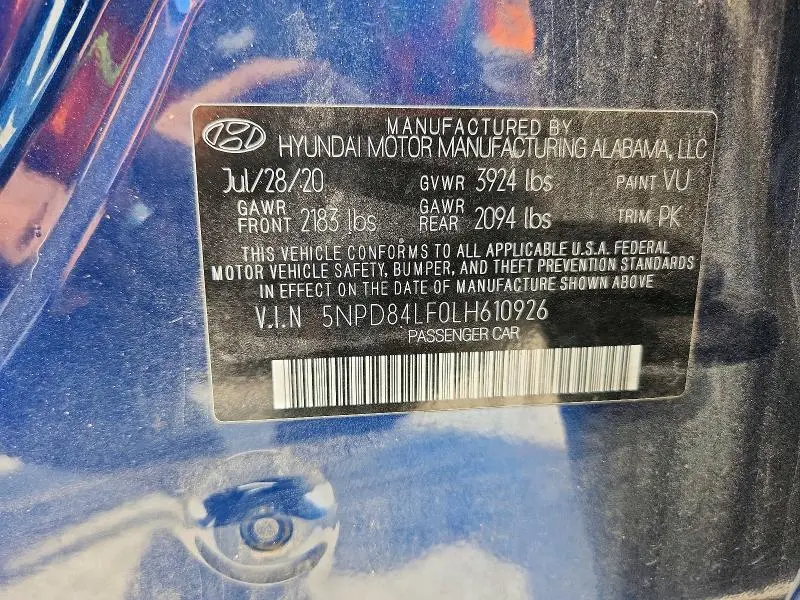 2020 HYUNDAI ELANTRA VALUE EDITION  