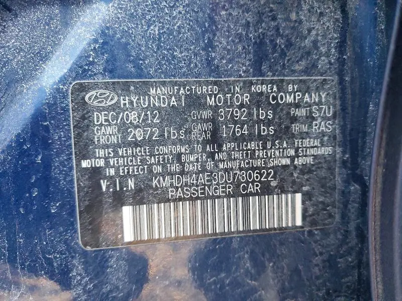 2013 HYUNDAI ELANTRA GLS  