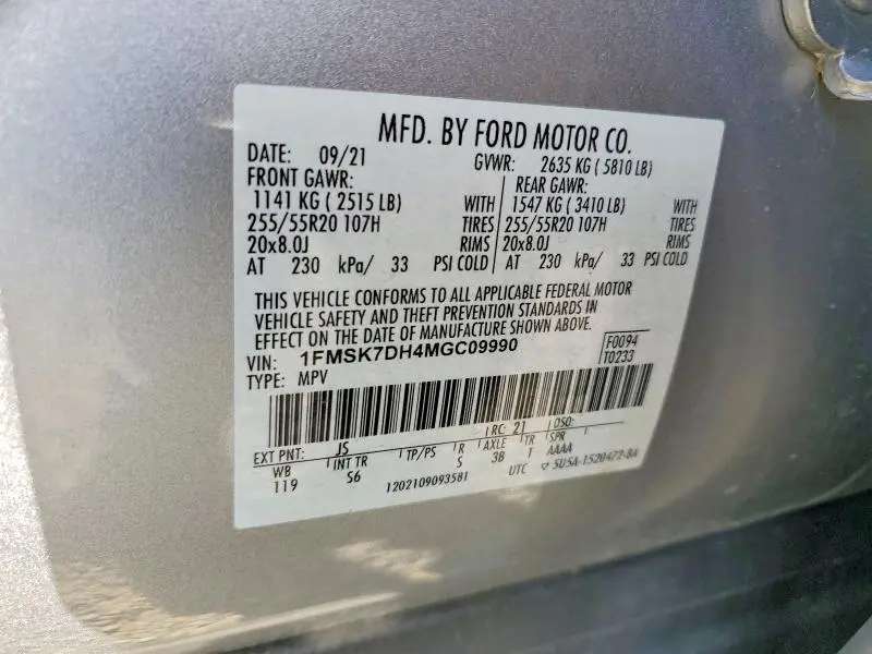 2021 FORD EXPLORER XLT  