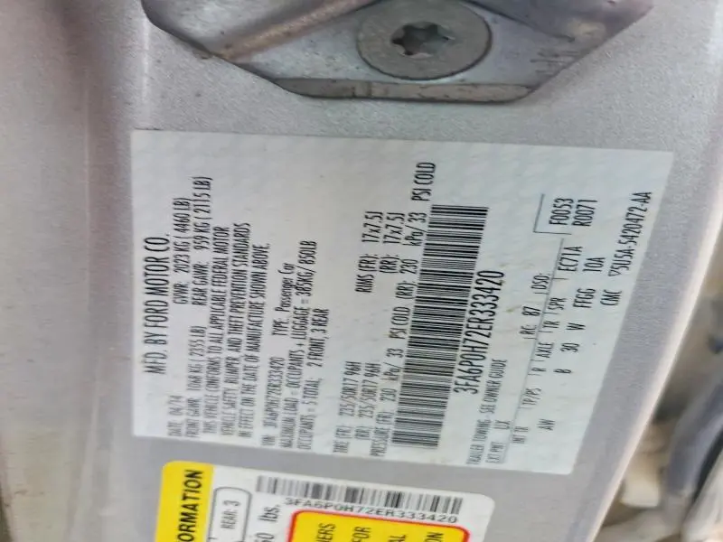2014 FORD FUSION SE  