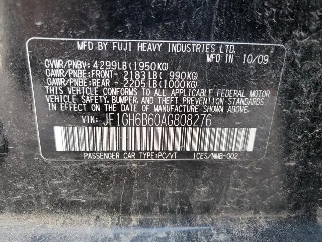 2010 SUBARU IMPREZA 2.5I PREMIUM  