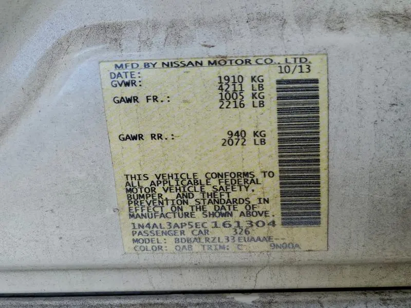 2014 NISSAN ALTIMA 2.5  