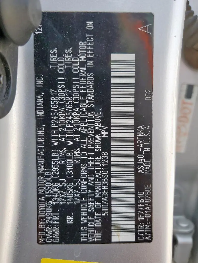 2011 TOYOTA HIGHLANDER BASE