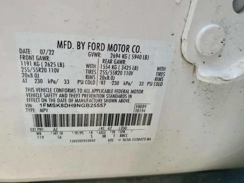 2022 FORD EXPLORER XLT  