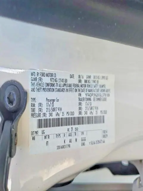 2016 FORD FOCUS TITANIUM  
