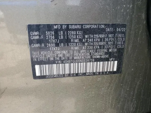 2022 SUBARU OUTBACK WILDERNESS  