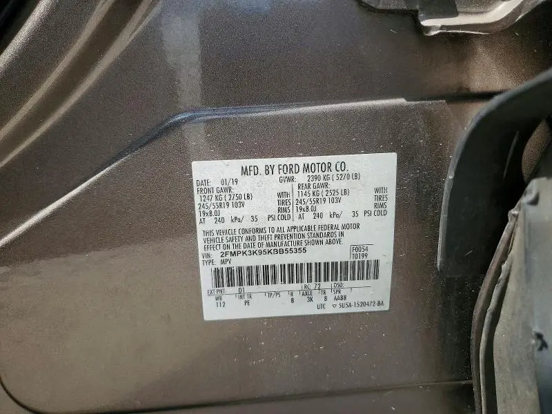 2019 FORD EDGE TITANIUM  