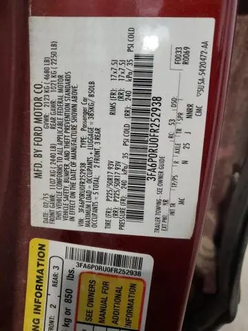 2015 FORD FUSION TITANIUM HEV  