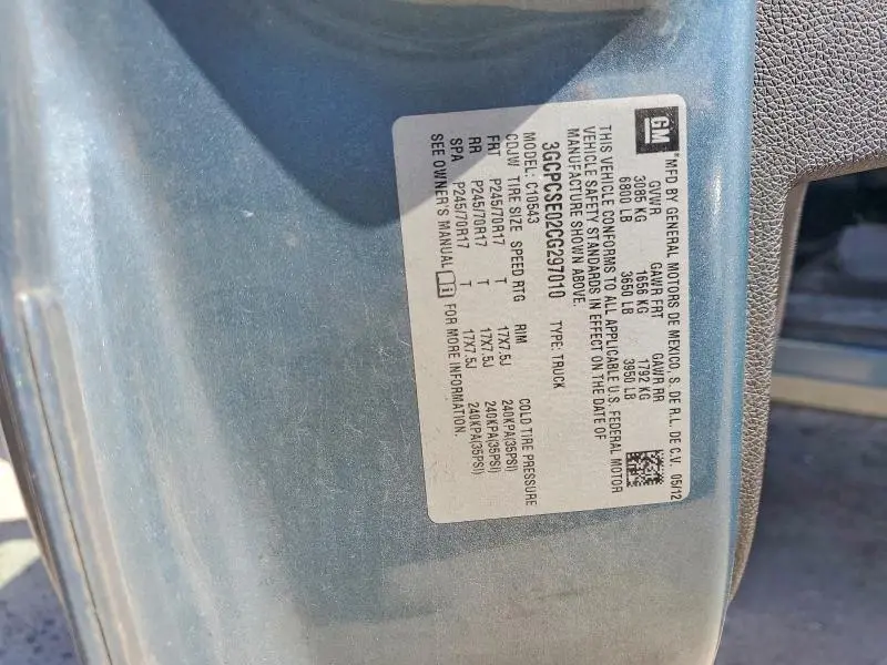 2012 CHEVROLET SILVERADO C1500 LT  