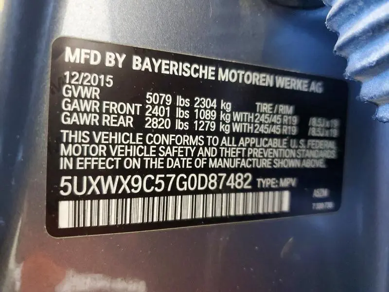 2016 BMW X3 XDRIVE28I  