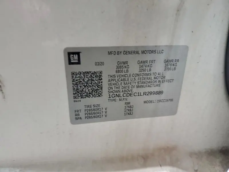 2020 CHEVROLET TAHOE POLICE  