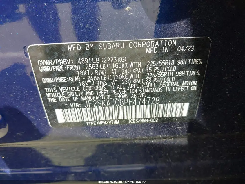 2023 SUBARU FORESTER SPORT