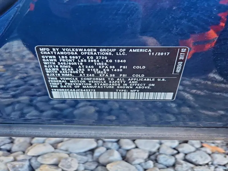 2018 VOLKSWAGEN ATLAS S  