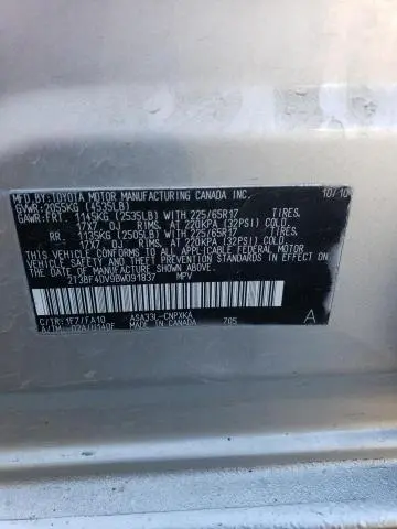 2011 TOYOTA RAV4   