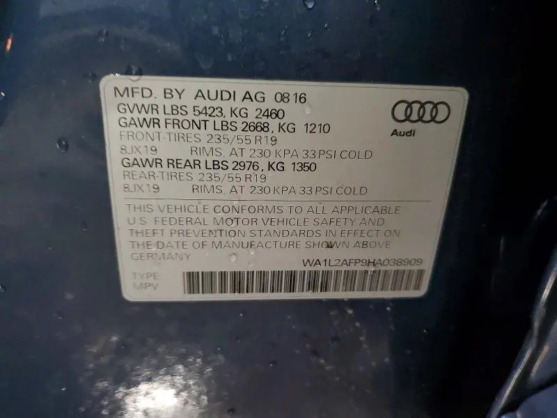 2017 AUDI Q5 PREMIUM PLUS  