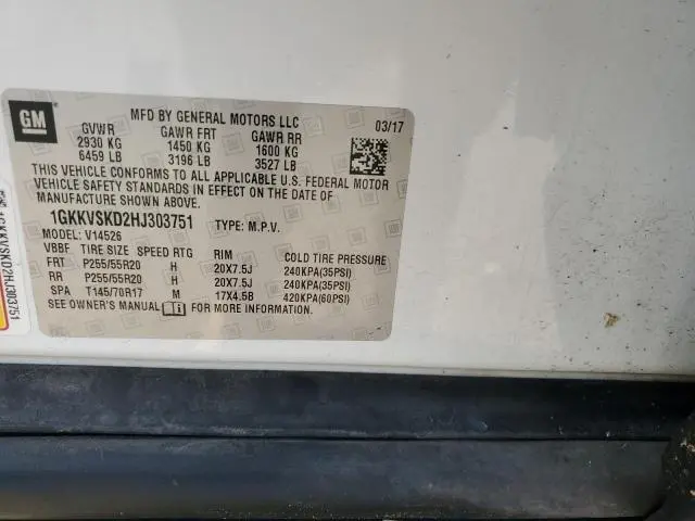 2017 GMC ACADIA LIMITED SLT-2  