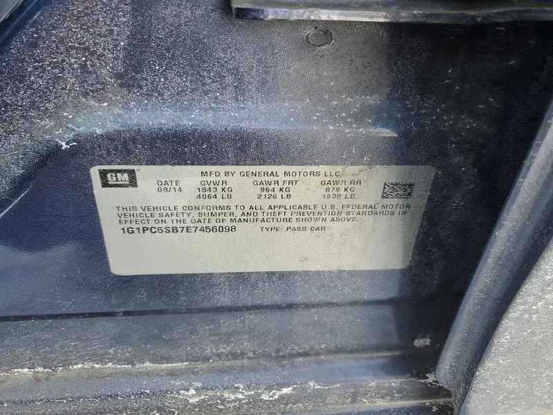 2014 CHEVROLET CRUZE LT  