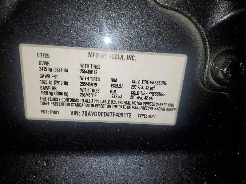 2026 TESLA MODEL Y   